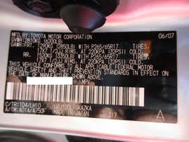 2007 LEXUS GX470 SILVER 4.7L AT 4WD Z15016